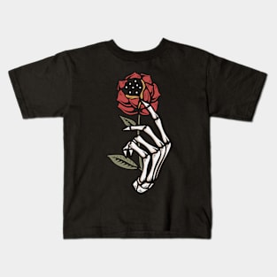 Rose and skull Kids T-Shirt